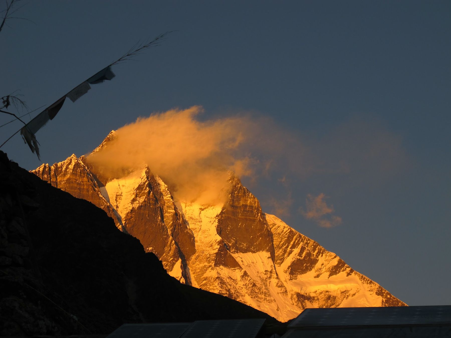 Sunset over Lhotse and Everest during the 2011 expedition